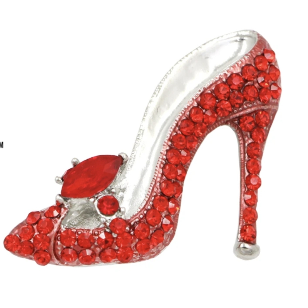 🆕 Absolutely Stunning Red High Heel Brooche.